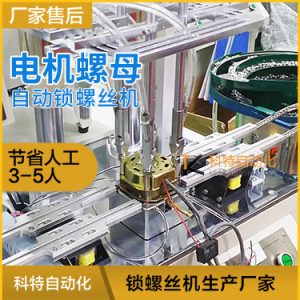 電機風扇螺母自動鎖螺絲機 4顆螺桿穿螺母自動化設備